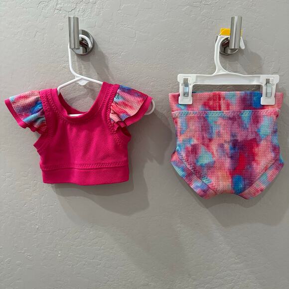 Summer Sky Pink Tie Dye Ruffle Bikini Swim - Picture 7 of 10